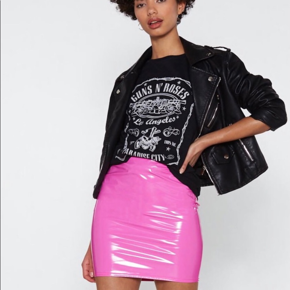 Nasty Gal Vinyl Skirt